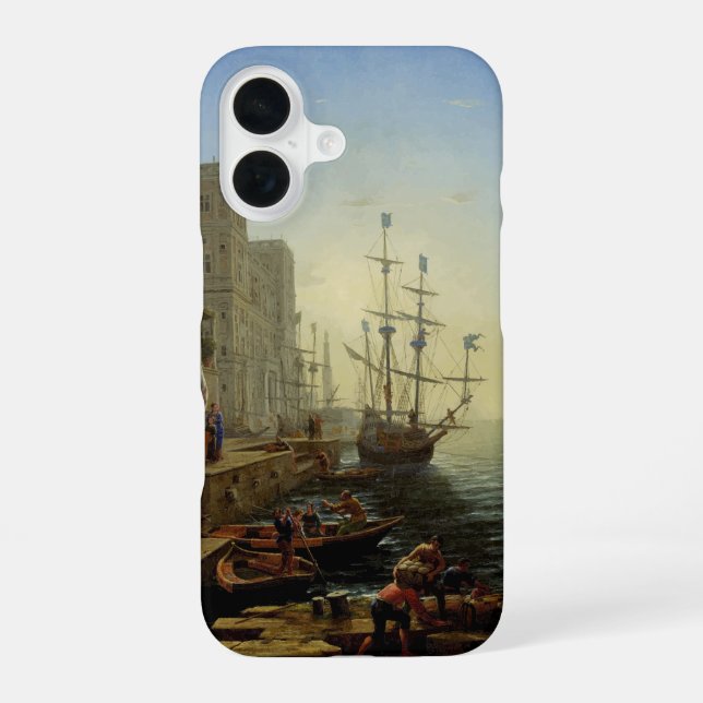 Seaport with the Embarkation of Saint Ursula  iPhone 16 Case (Back)