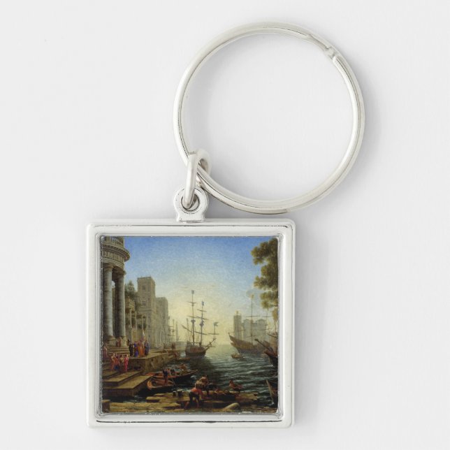 Seaport with the Embarkation of Saint Ursula  Key Ring (Front)
