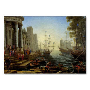Seaport with the Embarkation of Saint Ursula Table Number