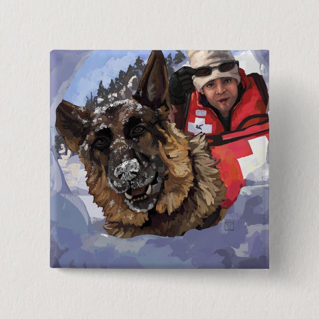 Search and Rescue 15 Cm Square Badge (Front)