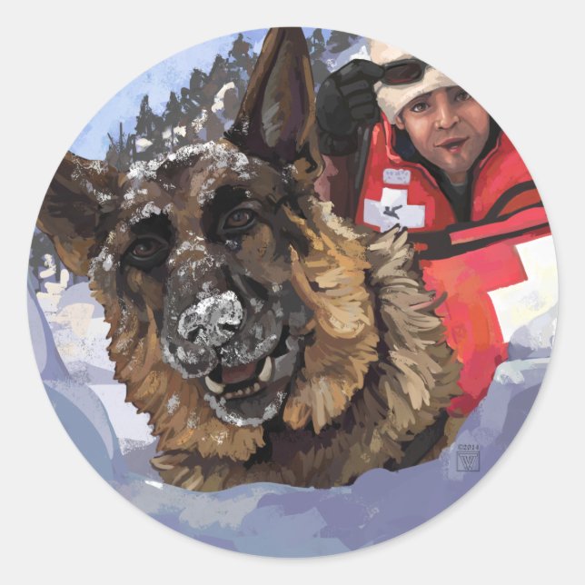 Search and Rescue Classic Round Sticker (Front)