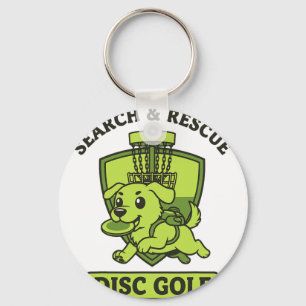 Search And Rescue Disc Golf Dog Flying Disc Key Ring