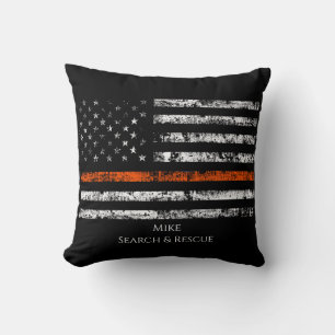 Search and Rescue Thin Orange Line Ornament – Cust Cushion