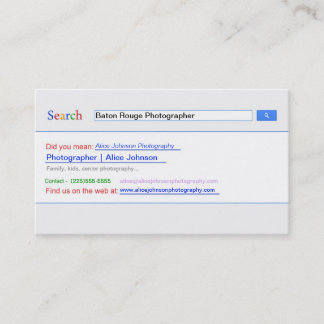 Search Engine Business Card
