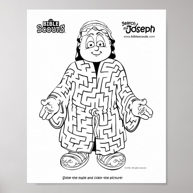 Search for Joseph Activity Maze Poster (Front)