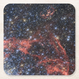 Search For Stellar Survivor Of Supernova Explosion Square Paper Coaster