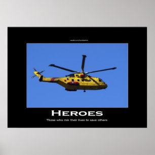 Search & Rescue Helicopter Motivational Poster