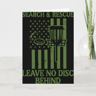Search Rescue No Disc Behind Flag Frisbee Golf Men Card