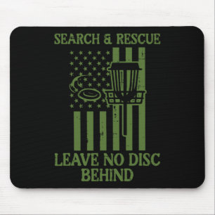 Search Rescue No Disc Behind Flag Frisbee Golf Men Mouse Pad