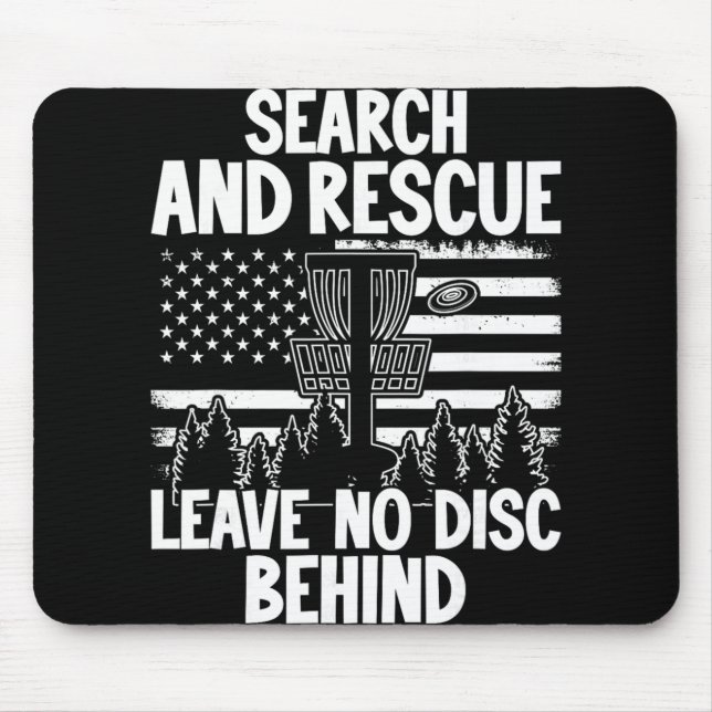 Search Rescue No Disc Behind Flag Frisbee Golf Men Mouse Pad (Front)