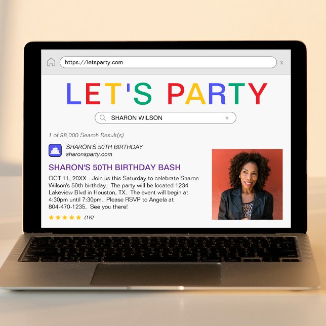 Search Result 50th Birthday Party Invitation (Creator Uploaded)
