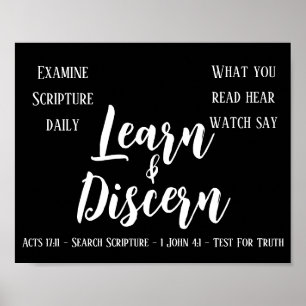 Search Scripture Black Poster