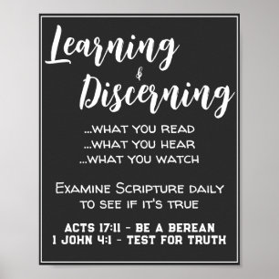 Search Scripture Black & White Poster