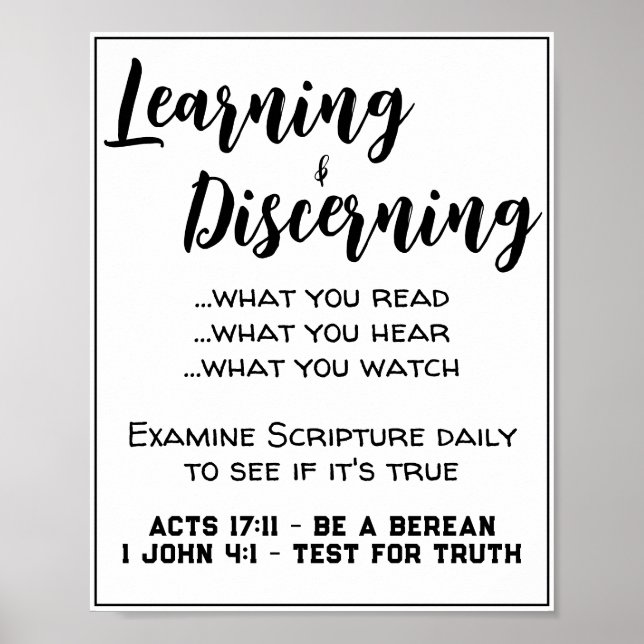 Search Scripture White with Black Script Poster (Front)
