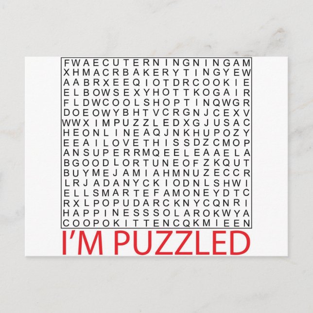search word puzzle02 postcard (Front)
