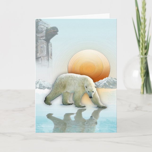 Searching POLAR BEAR III Greeting Card (Front)