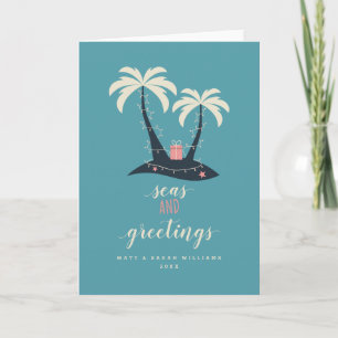 Seas and Greetings Christmas Holiday Card