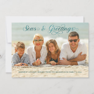 Seas and Greetings Nautical Holiday Photo Card