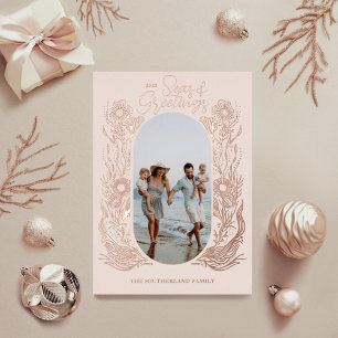 Seas & Greeting Ocean Marine Life Arch Photo Frame Foil Holiday Card