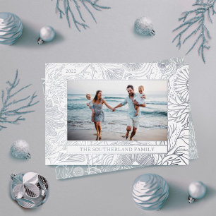 Seas & Greeting Ocean Marine Life Photo Foil Holiday Card
