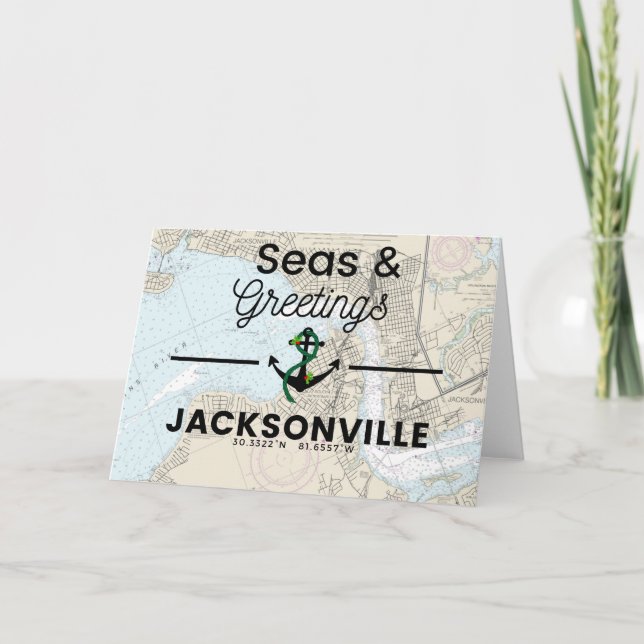 Seas & Greetings Chart- Jacksonville Holiday Card (Front)