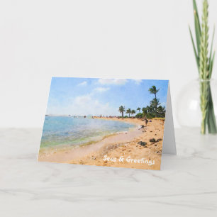 Seas & Greetings Kauai Beach Scene Holiday Card