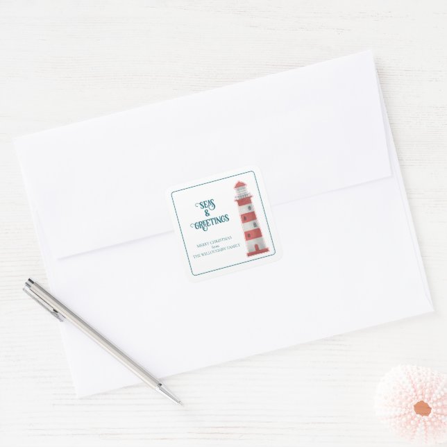 Seas & Greetings Lighthouse Sticker (Envelope)