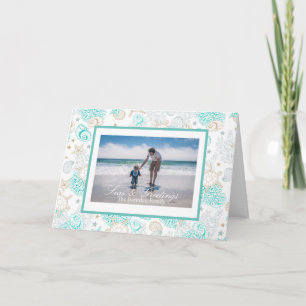Seas Love Sea & Greetings Ocean Photo Folded Holiday Card