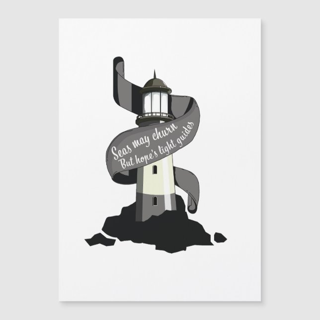 Seas may churn, but hope's light guides (Front)