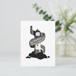 Seas may churn, but hope's light guides postcard