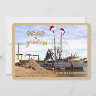 Seas 'n Greetings from the Lowcountry Coastal Holiday Card