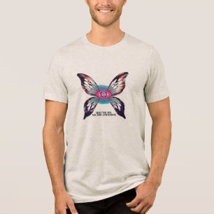 Seas the 80s – Neon Eye Butterfly Synthwave Tee