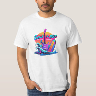 Seas the 80s – Surf Rock & Synthwave Sunset Tee