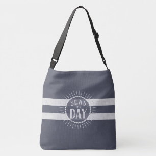 Seas the Day and be a Beach Bum Nautical Theme Crossbody Bag