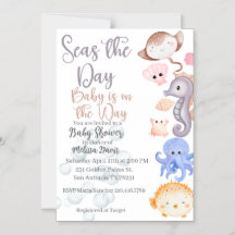 Seas the Day Baby Shower Invitation