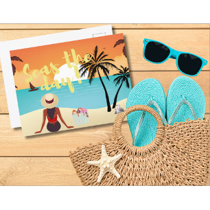 Seas The Day Cute Postcard