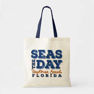 Seas the Day Daytona Beach Florida tote bag