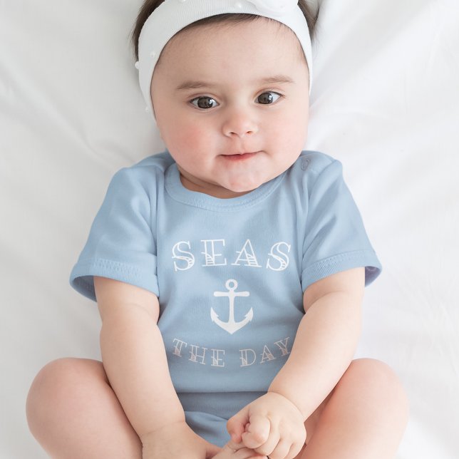 Seas the Day Nautical Baby Bodysuit (Creator Uploaded)