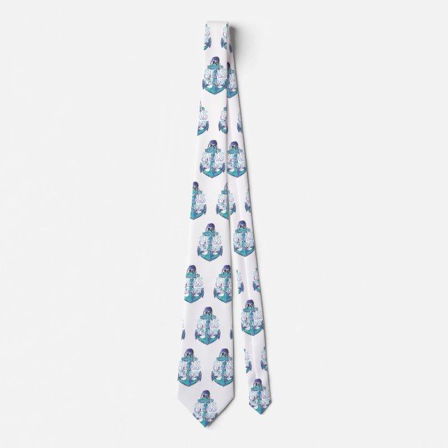 Seas The Day Pirate Anchor Tie (Front)