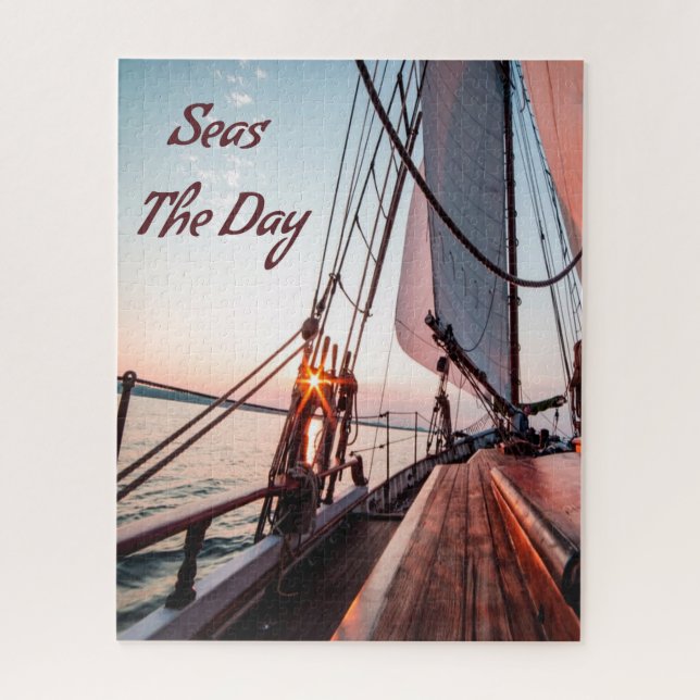 Seas The Day Sailing Boating Ocean Jigsaw Puzzle (Vertical)