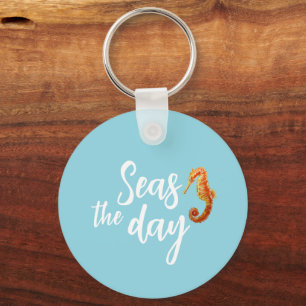 Seas the Day Seahorse Beach Key Ring