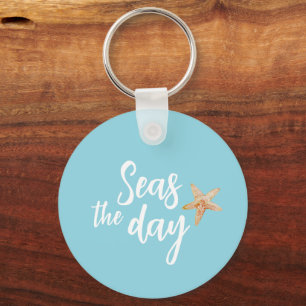 Seas the Day Starfish Beach Key Ring
