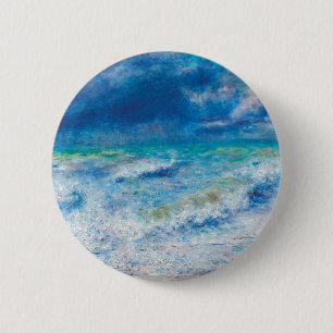 Seascape (1897) by Pierre-Auguste Renoir 6 Cm Round Badge