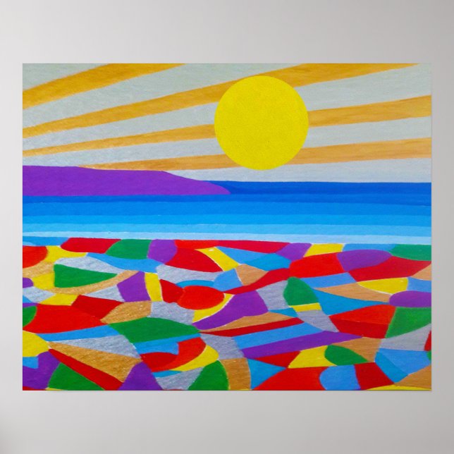Seascape Acrylic Fine Art Poster (Front)