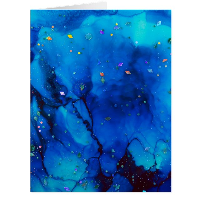 Seascape Alcohol Ink Abstract (Front)