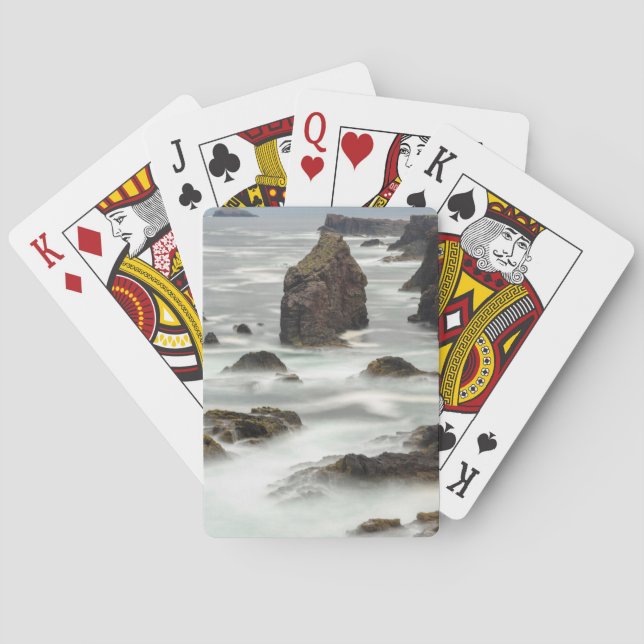Seascape and sea stacks, Shetland Playing Cards (Back)