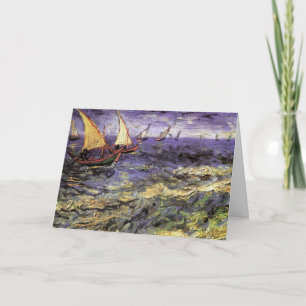 Seascape at Saintes Maries by Vincent van Gogh Card