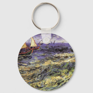 Seascape at Saintes-Maries by Vincent van Gogh Key Ring