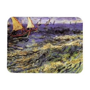 Seascape at Saintes-Maries by Vincent van Gogh Magnet
