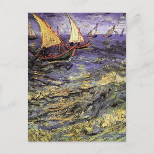 Seascape at Saintes Maries by Vincent van Gogh Postcard